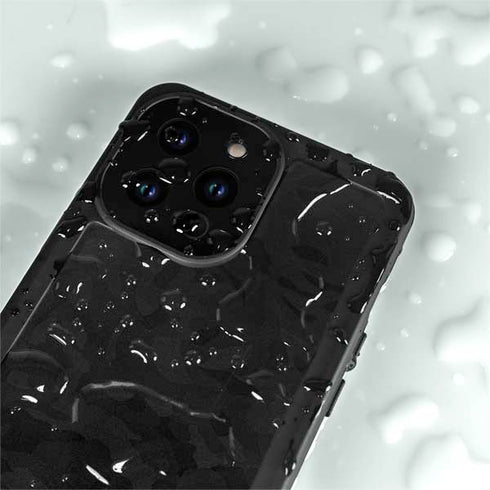 Black Shadow Camo iPhone 15 Pro Waterproof Case